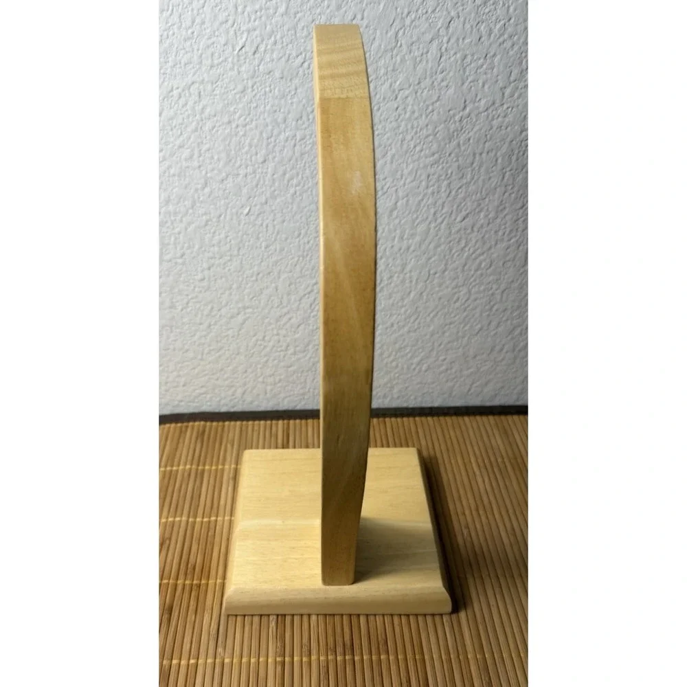 Minimalist Bamboo Blonde Wood Banana Hanger Holder‎ Countertop Hook Stand